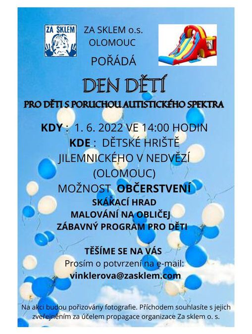 Za sklem o.s. – Olomouc zve na Den dětí