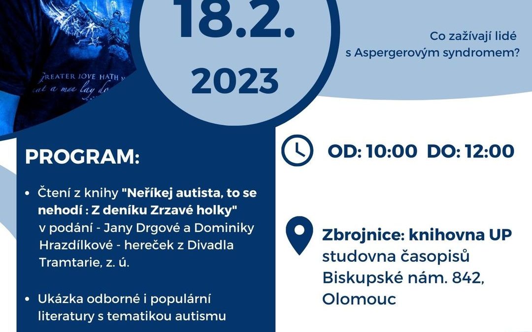 Mezinárodní den Aspergerova syndromu v Ústřední knihovně UP – Zbrojnice v Olomouci