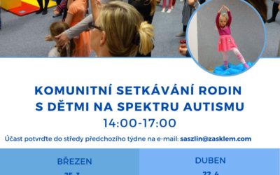 Komunitní setkávání rodin s dětmi na spektru autismu ve Zlíně – ZA SKLEM o.s.- Zlín